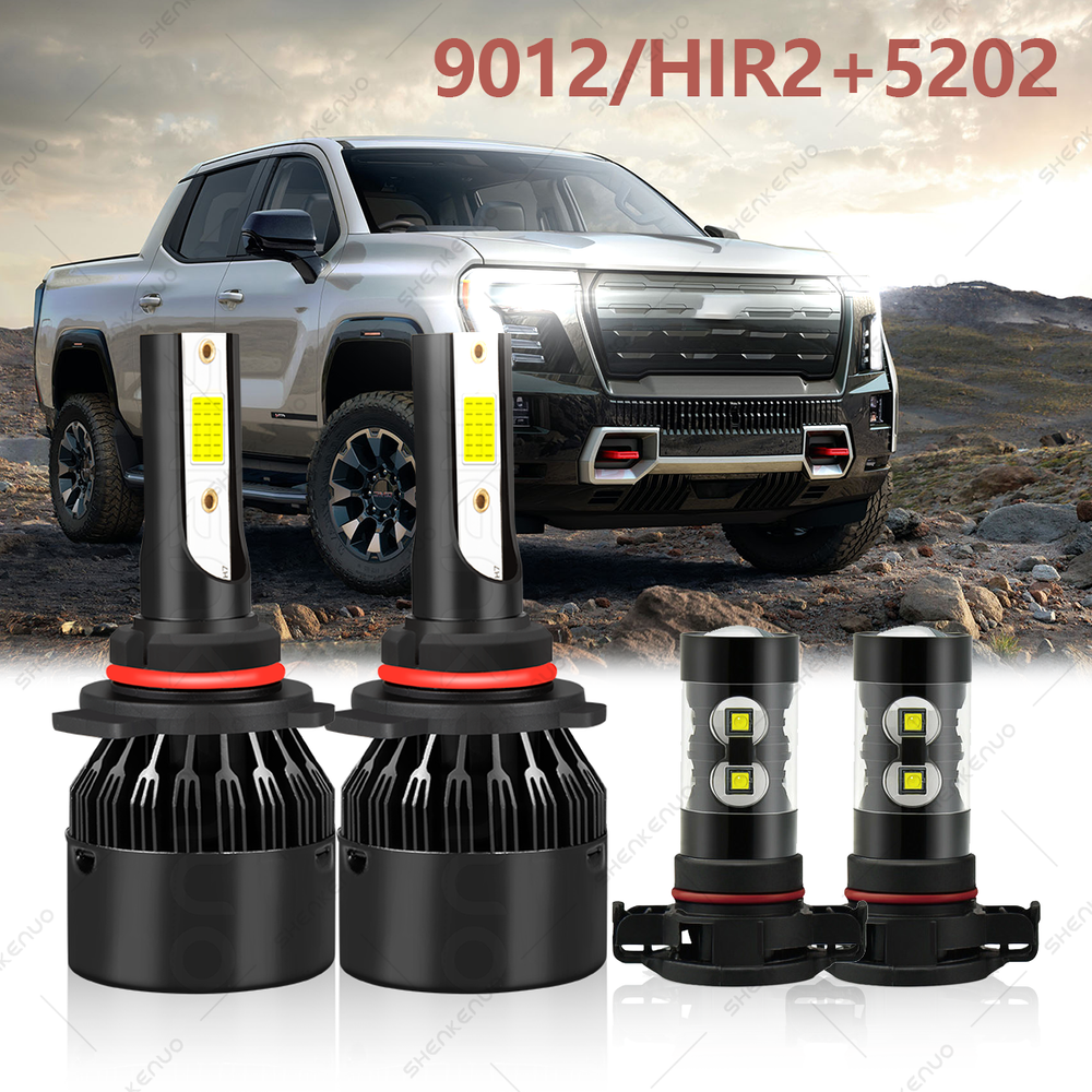2014-2015 Jeep Cherokee 6000K LED Headlight & Fog Light Bulbs Set of 4