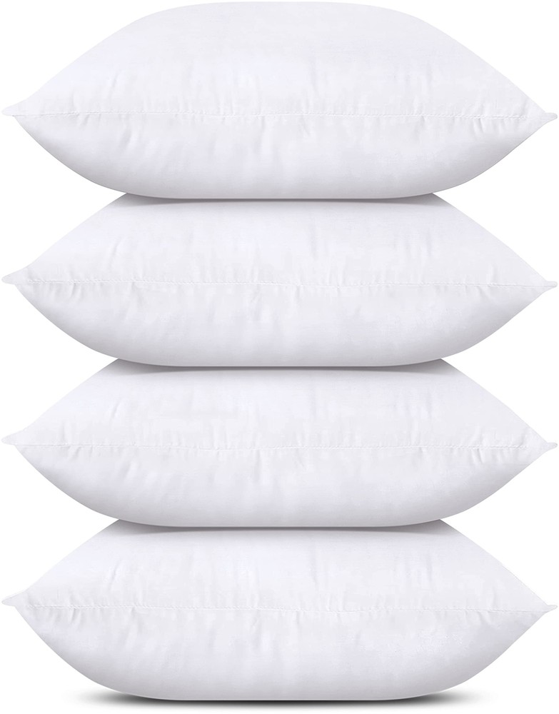 Utopia Bedding 4-Pack White 18x18 Inch Throw Pillows for Sofa Bed Decor