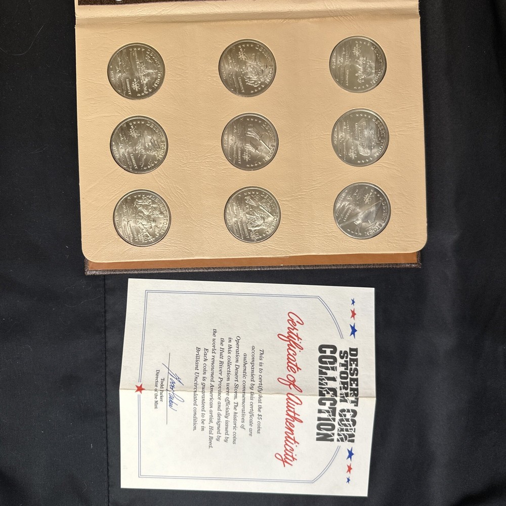 Desert Storm Coin Collection  Mint Complete 45 1991 Worlds First
