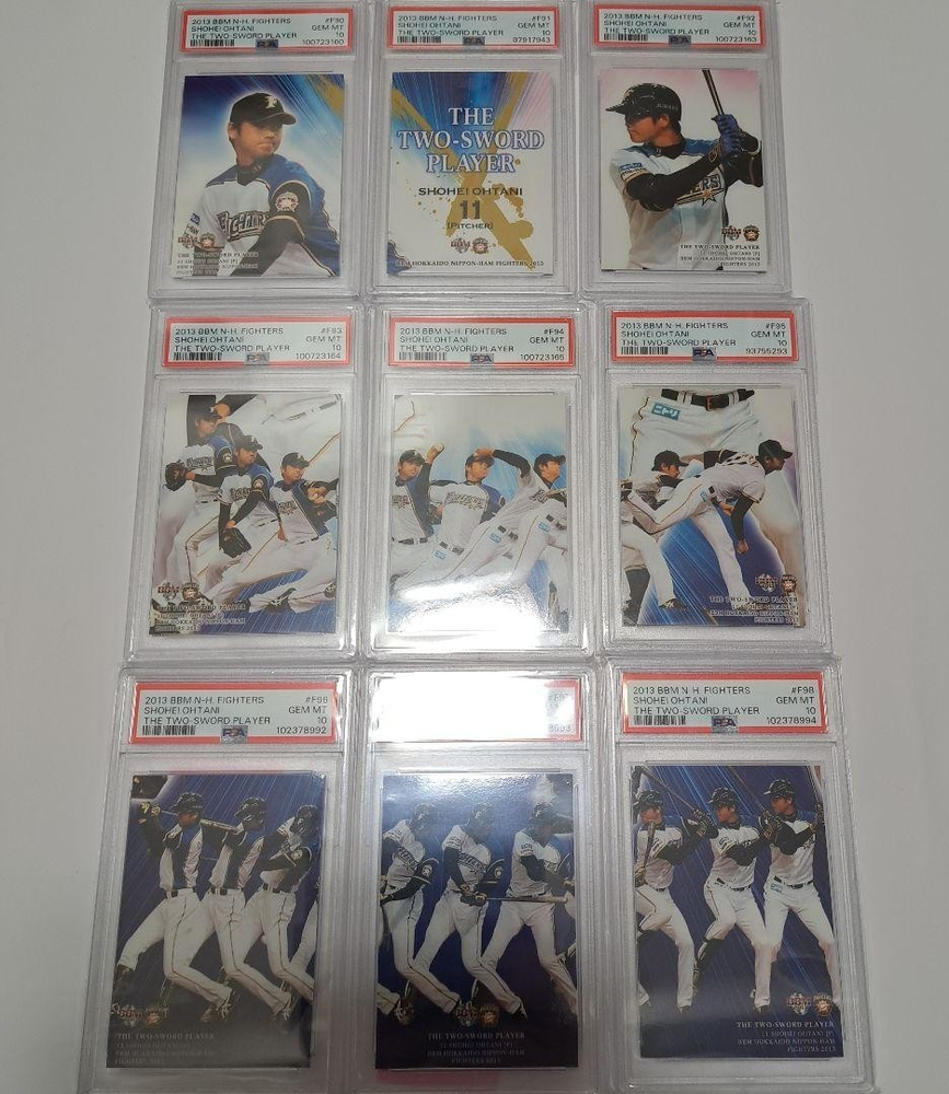 PSA 10 Shohei Ohtani 2013 BBM RC Rookie Card 9-Card Puzzle Complete Set Japan