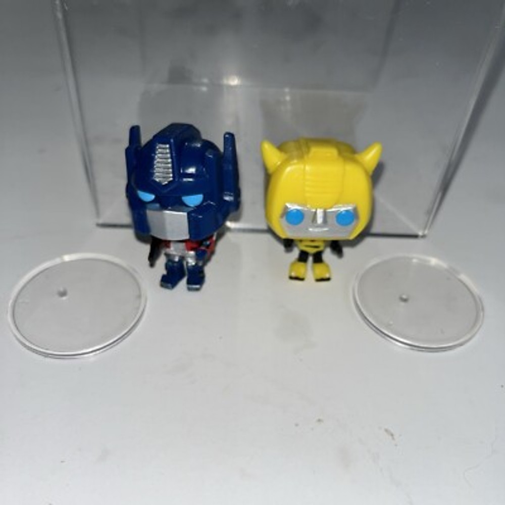 2 Funko Advent Pocket Pops Retro Toys Transformers Bumblebee Optimus Prime 2 In