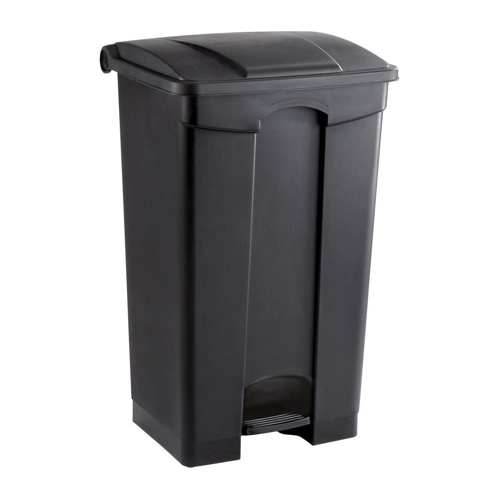 Safco Step On Plastic Trash Can with Foot Pedal, 23 Gallon Garbage Can for Ki...
