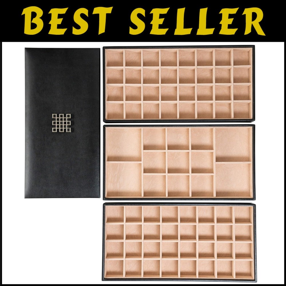 Stackable 77-Compartment Modern Earring Organizer for Jewelry Storage