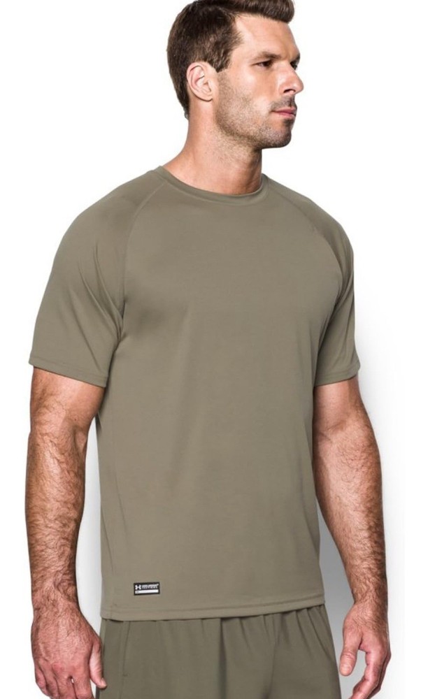Under Armour Men's UA Tactical Tech Short Sleeve T-shirt Large Brown Olive