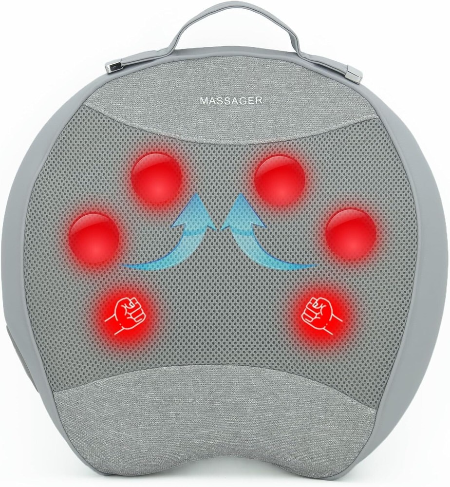 Back Massager with Heat, Shiatsu & Percussion Massager for Lower Back Pain
