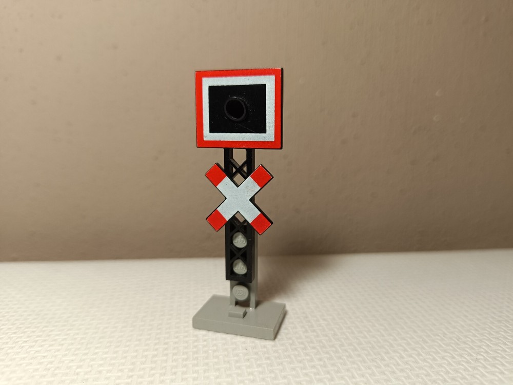 LEGO lcs12v Train Level Crossing Sign with Crossed Bars 7866 Level Crossing