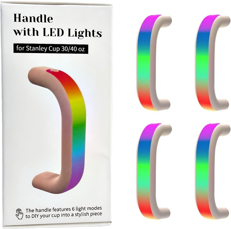 6 Colors LED Light-Up Tumbler Handle for Stanley 40oz/30oz Cups