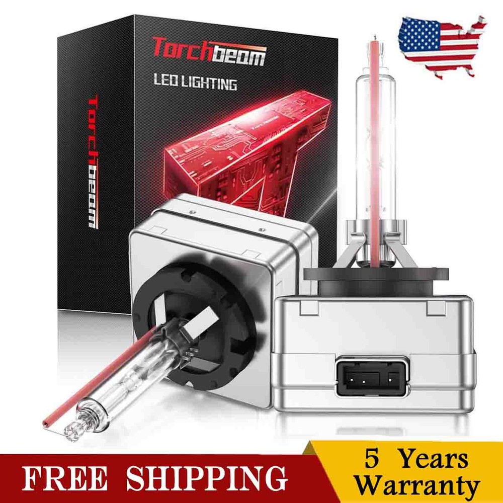Torchbeam D3S HID Bulbs, Xenon 6000K 35W HID Bulb & Metal Stents Base