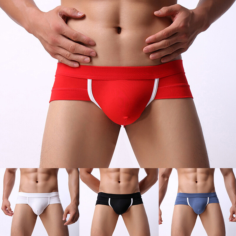 Men's Low Waist Seamless Thong Men's Bikini Underwear Cotton Panties G string