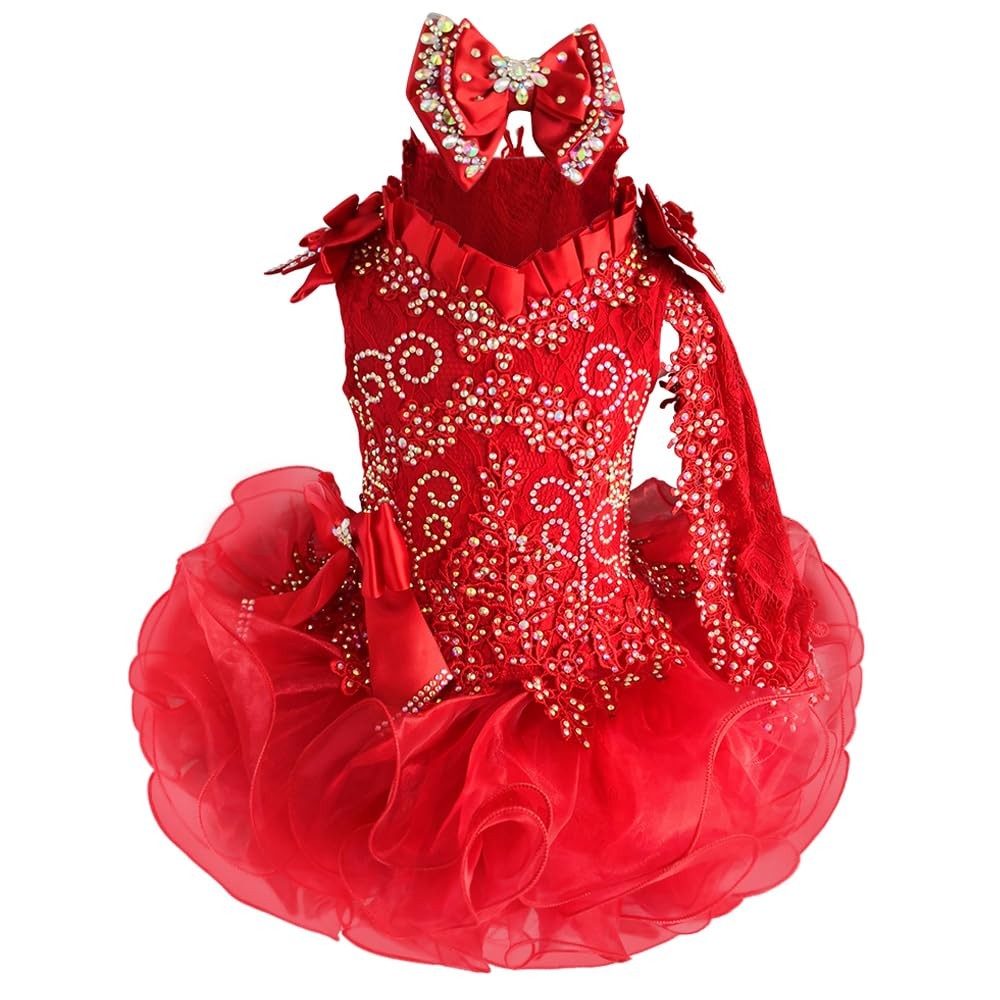 G150 Baby Newborn Little Girl's Pageant Party Birthday -Piece Dress with Slee...