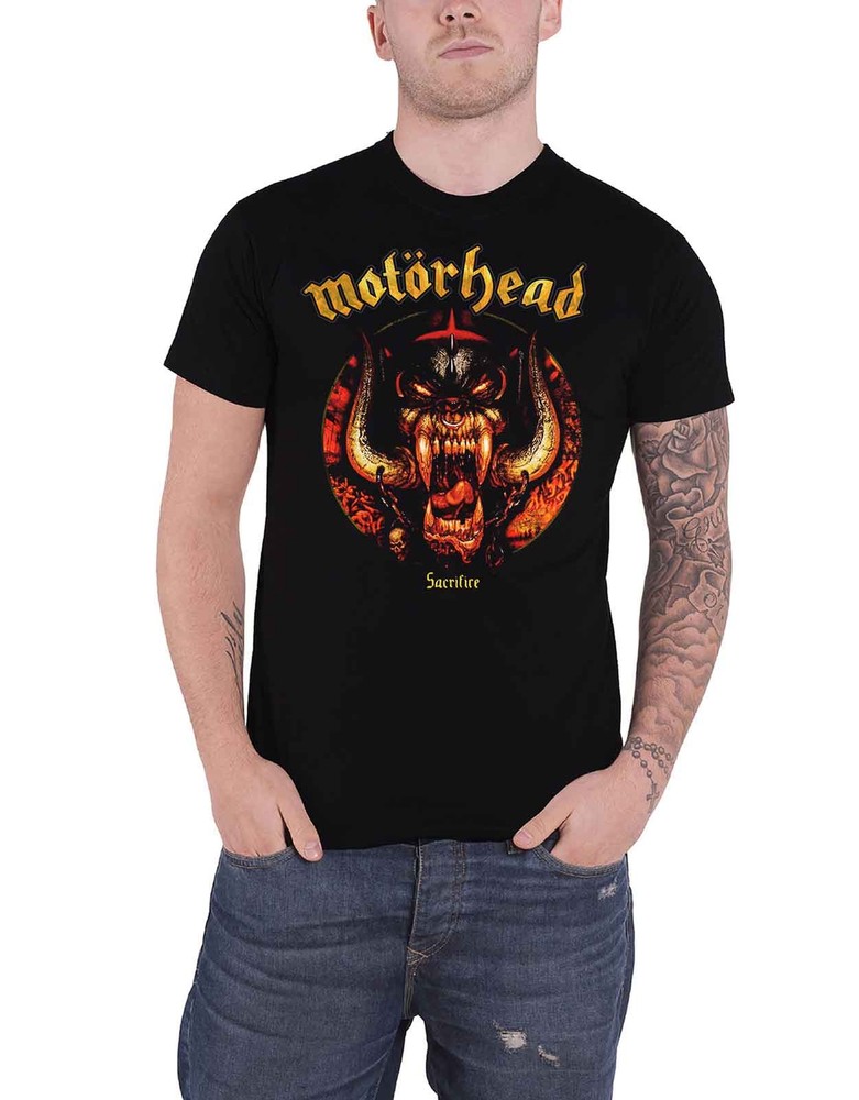 Motorhead Sacrifice Warpig Band Logo Official Men's Black T-Shirt