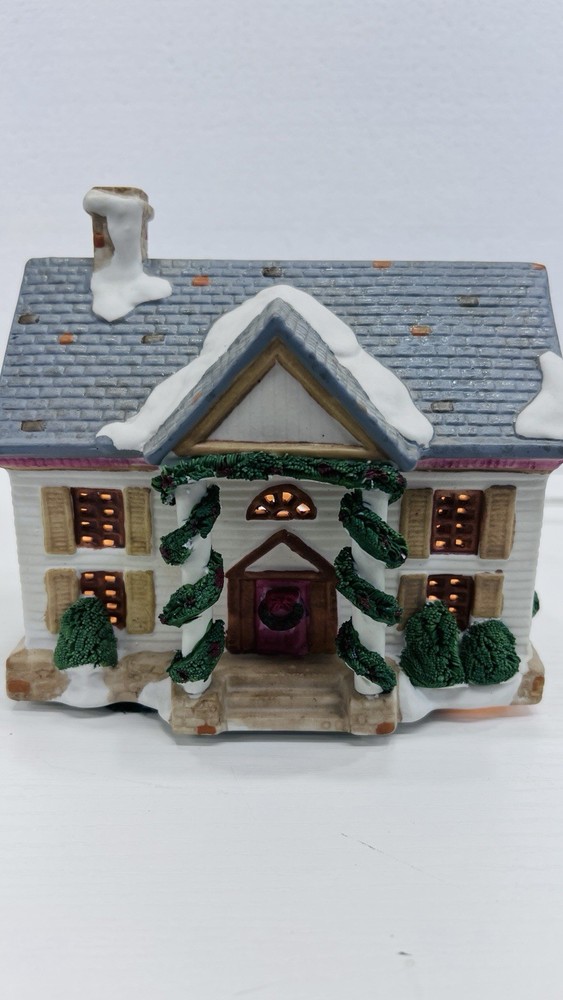 Lemax Hand-Painted Porcelain Lighted House 1991 Vintage Caldor With Box