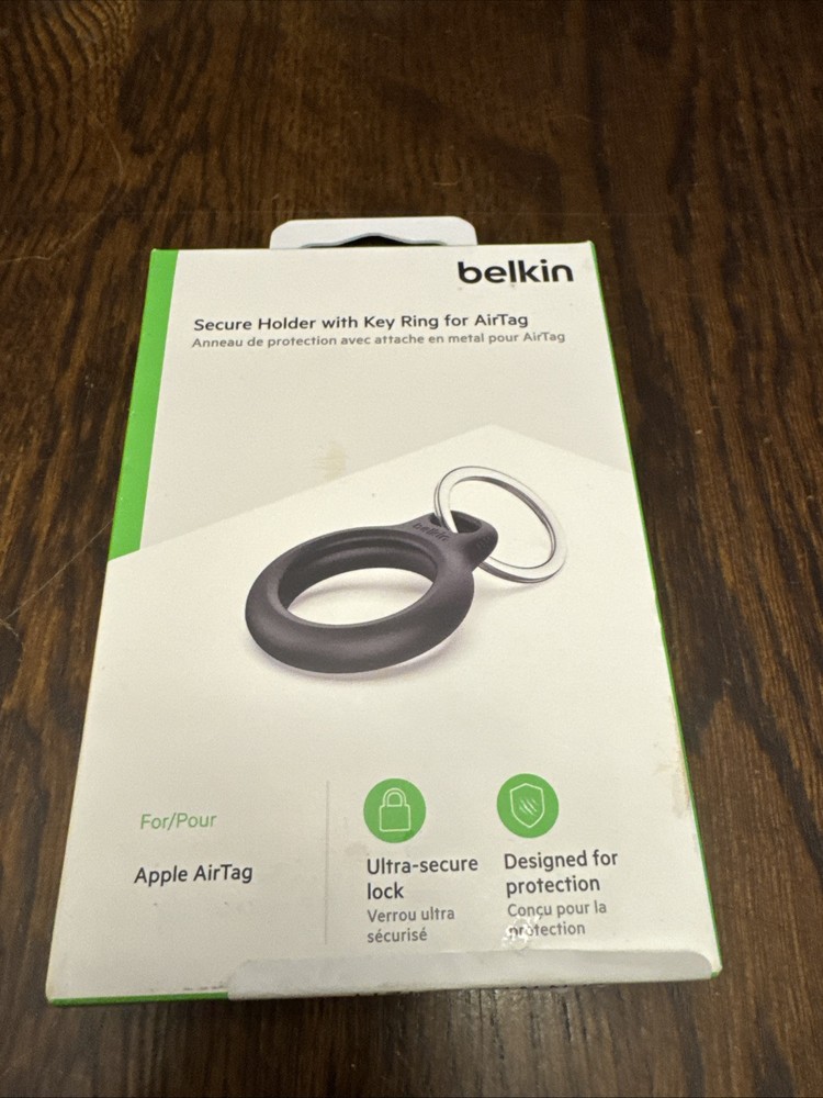 Belkin AirTag Secure Holder With Key Ring - Black