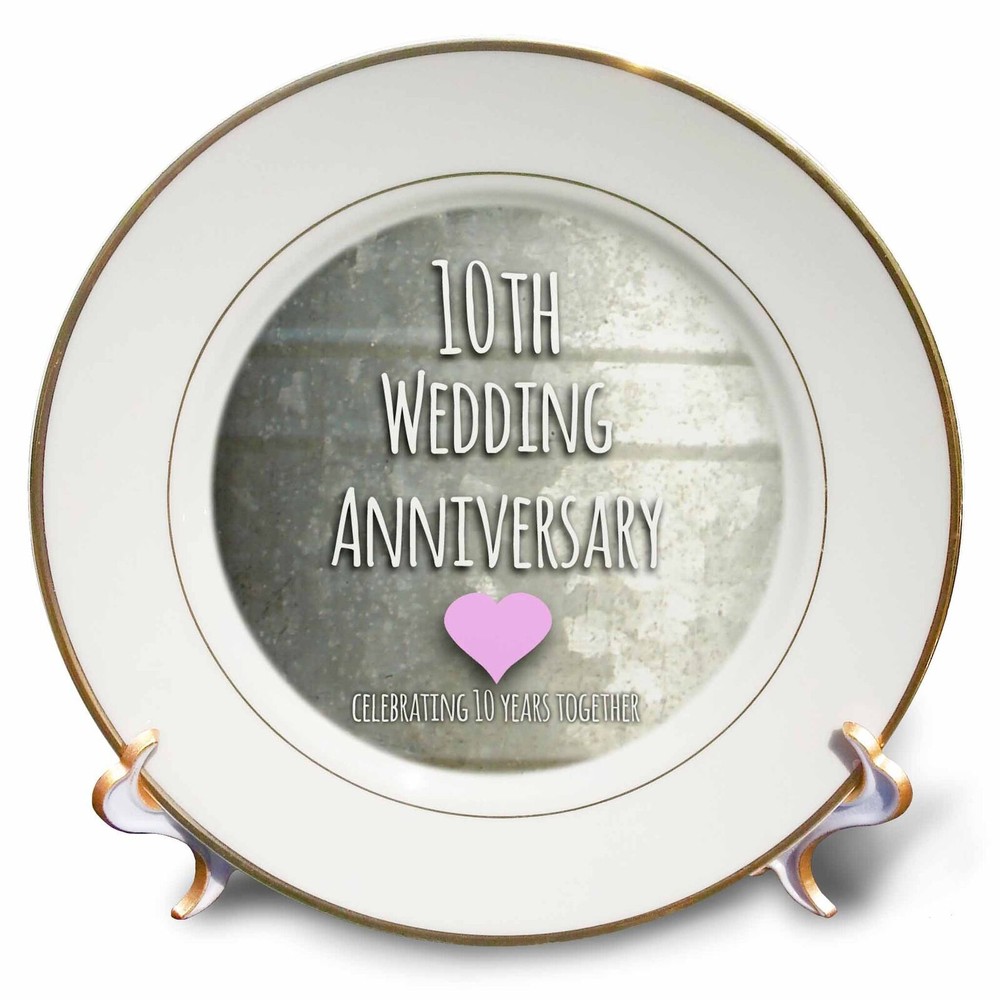 3dRose 10th Wedding Anniversary gift - Tin celebrating 10 years together - tenth