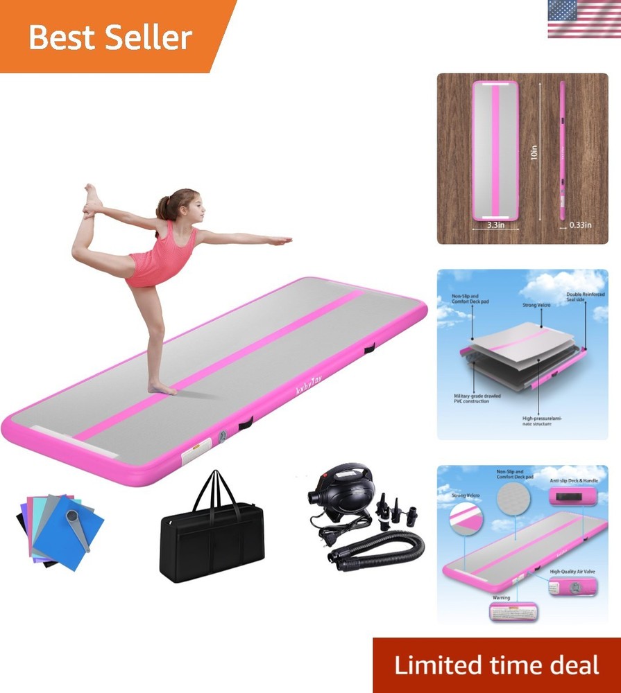 4-Inch Thick Waterproof Air Mat for Gymnastics and Cheerleading Training 10-20ft