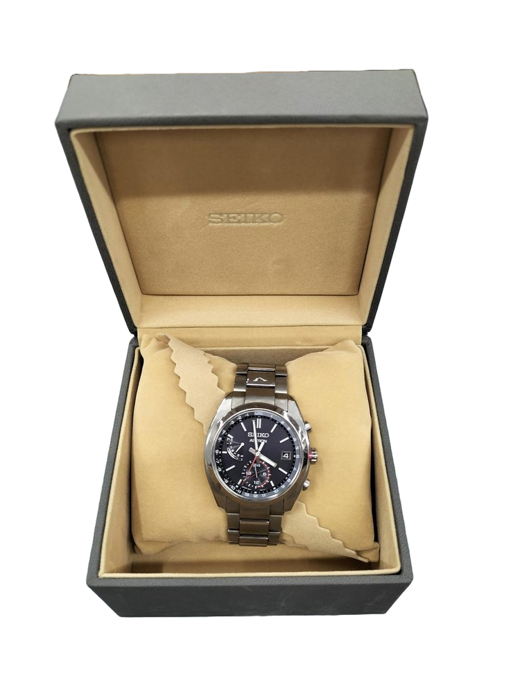 Seiko Astron SBXY015 8B63-0BA0 Quartz Men's Watch Analog Solar Radiated Tested