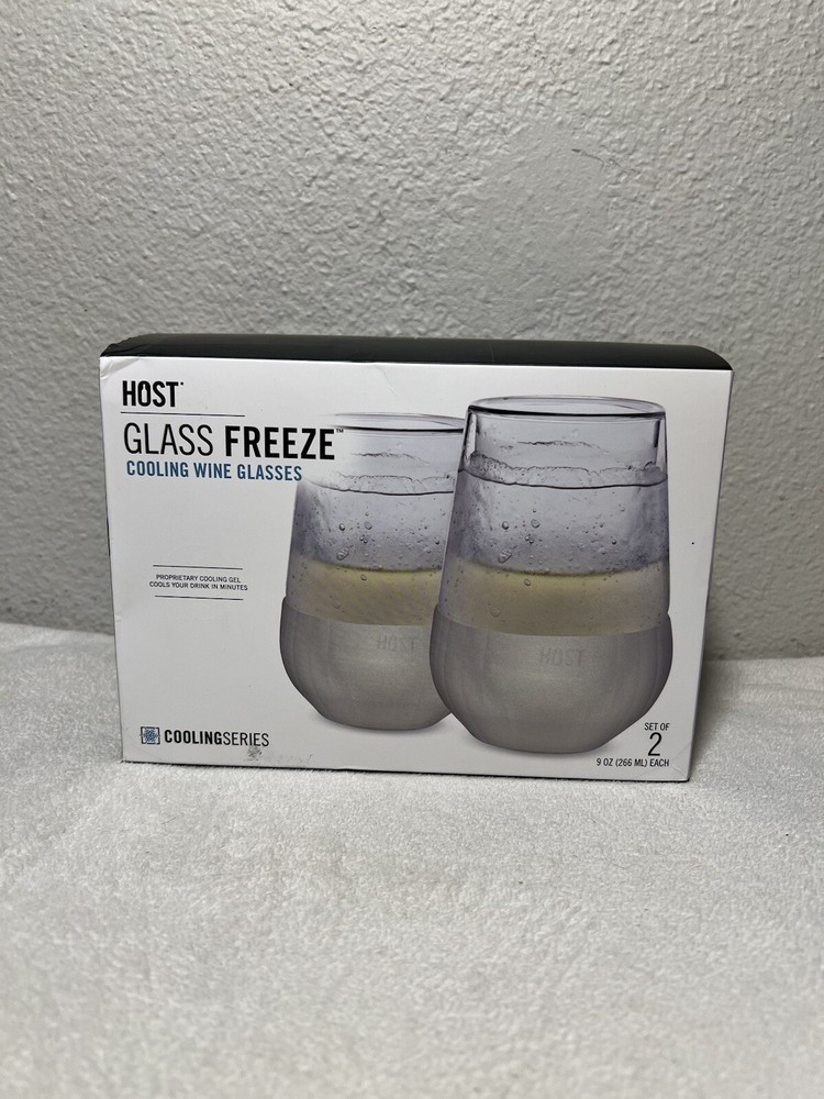 Chill & Sip Freeze Cooling Stemless Wine Glasses - Set of 2 (8.5 oz) – Perfect for Hosting