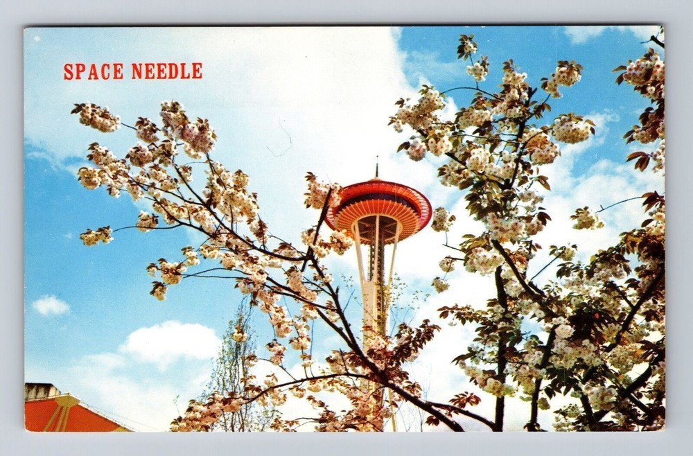 Vintage Seattle Space Needle WA Washington Antique Postcard