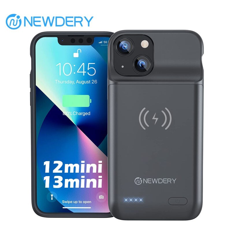 Battery Charger Case for iPhone 12mini/13mini Power Bank Wireless Charging Case