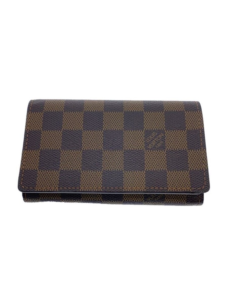 LOUIS VUITTON Porte Monnaie Bi Tr sor Damier b ne Brown Vinyl Brown Women s