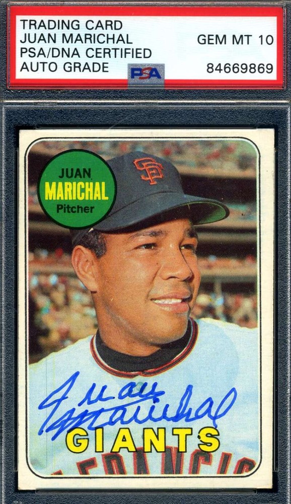 Juan Marichal Gem Mint 10 PSA DNA Signed 1969 Topps Autograph