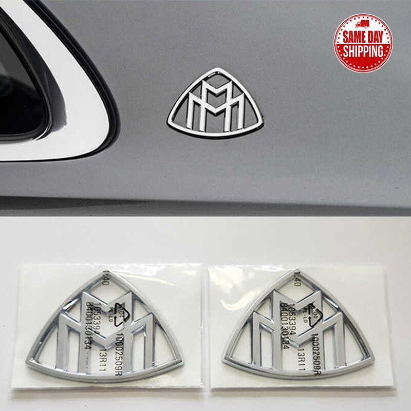 1 Pair Mercedes-Benz Maybach LH,RH Side Fender Emblem Badge Decal Sticker Black