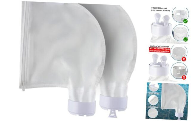 Polaris 280 480 Replacement Pool Cleaner Bags with Zipper for Optimal Filtration