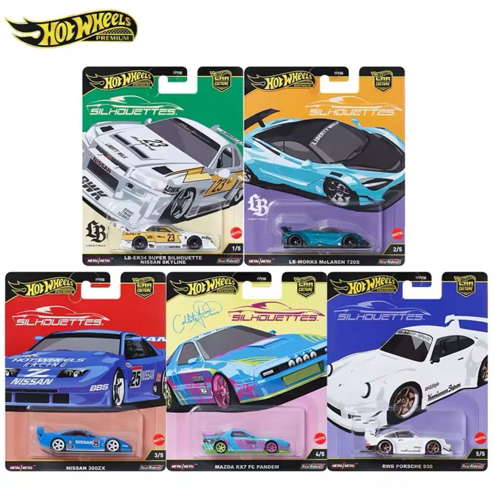PRESALE Hot Wheels Premium Car Culture Silhouettes 2024 Mix 2 Vehicle Set Of 5-image