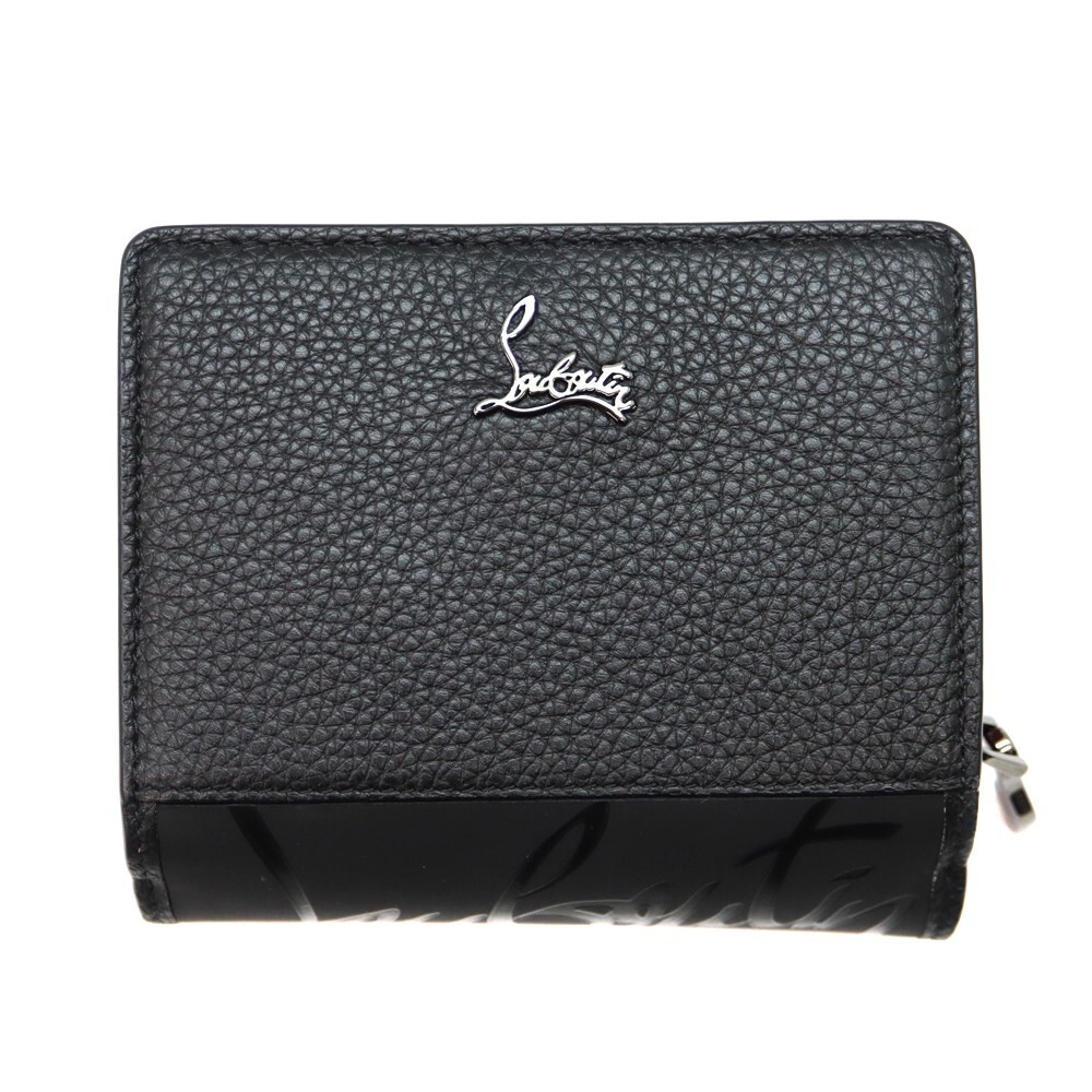 Christian Louboutin Paloma Mini Bifold Leather Wallet Black w Box Authentic
