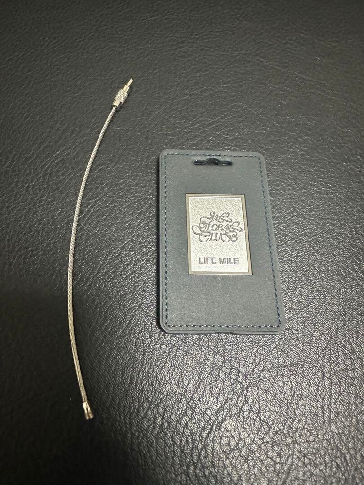 JAL GLOBAL CLUB Luggage Tag Card Holder 150,000 miles Customer Limited Near mint