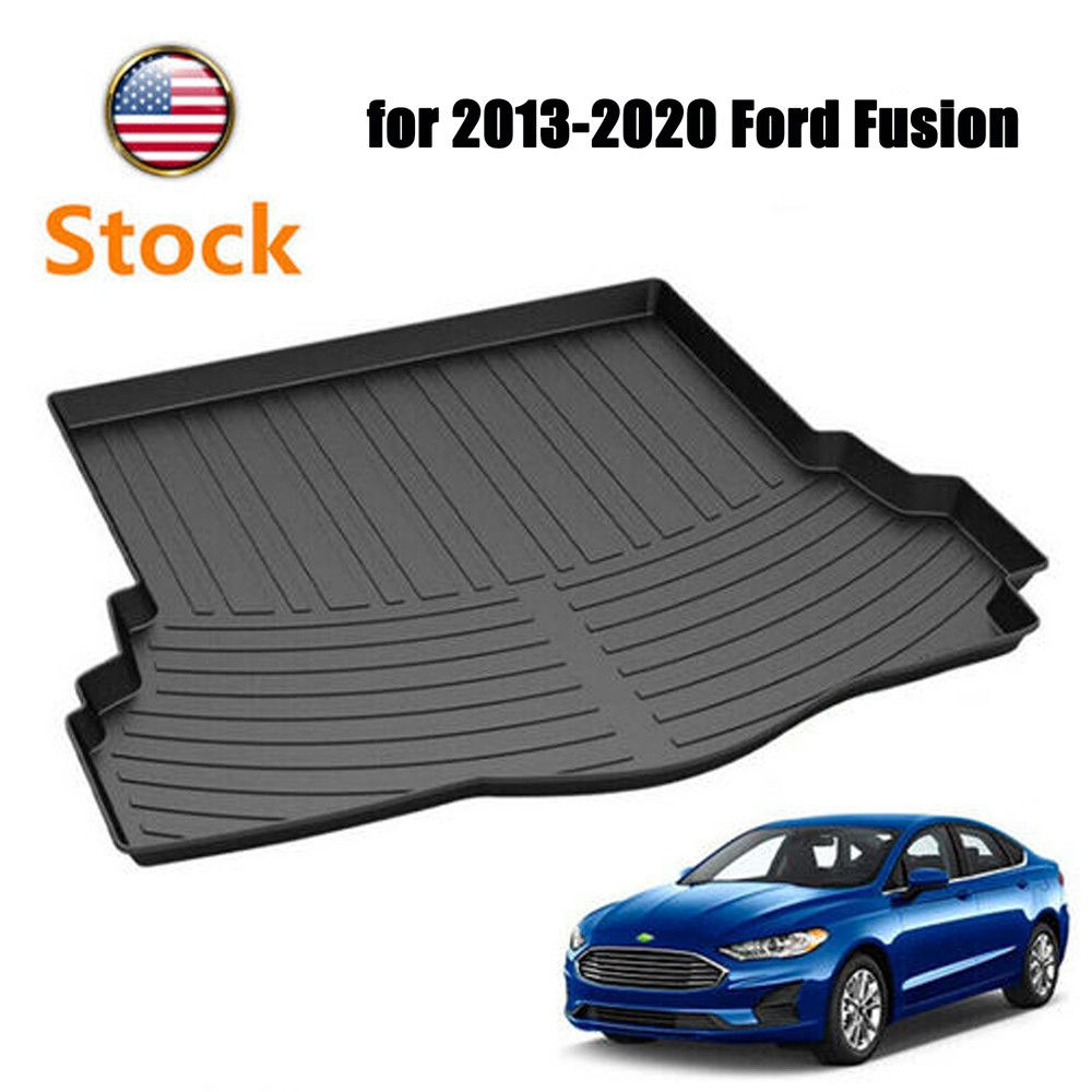 for 2013-2020 Ford Fusion Gas Engine Cargo Trunk Tray Liner Floor Mat TPO Carpet
