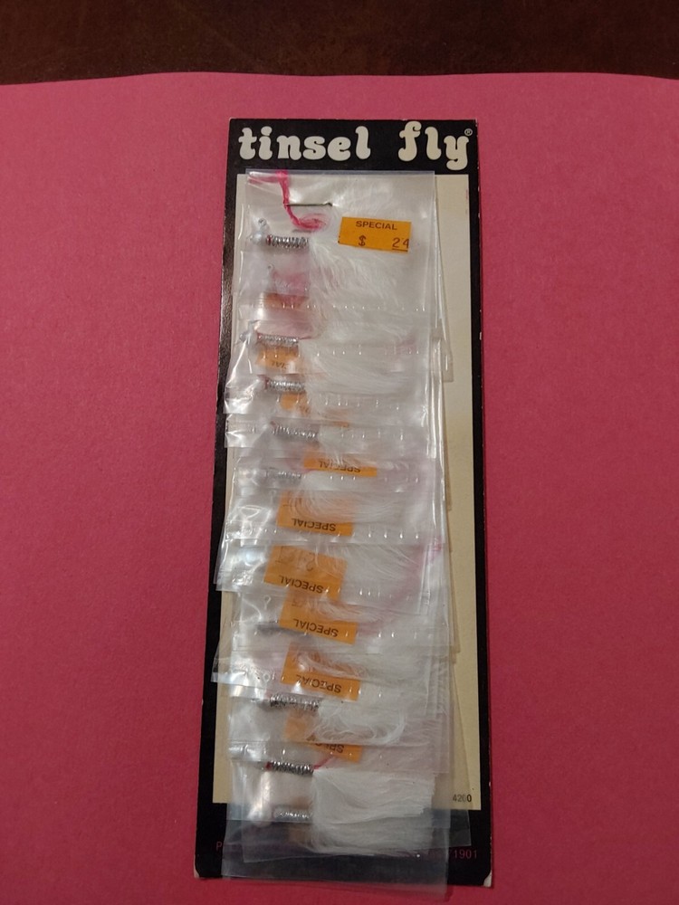 Vintage Doll Fly Lures 12 Pieces NOS TINSEL FLY DOLL TACKLE INC. HOT SPRINGS AR.