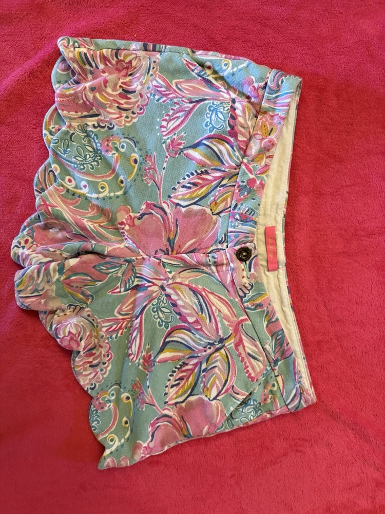 Lilly Pulitzer Women's Buttercup Knit Shorts Floral Multicolor Size 12