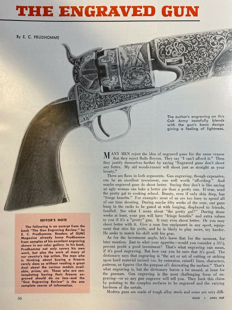 1967 Engraved Guns illustrated