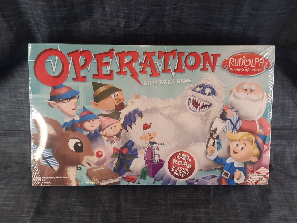 OPERATION Classic Hasbro Game Rudolph Red Nosed Reindeer Christmas Edition NEW