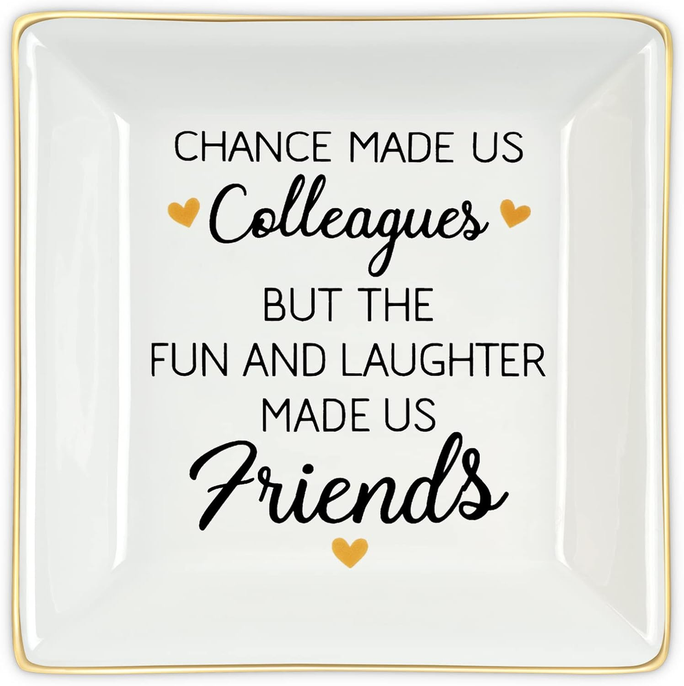 Friends Gift for Women Coworker Gift Birthday Gift Chance Made Us Colleagues Rin