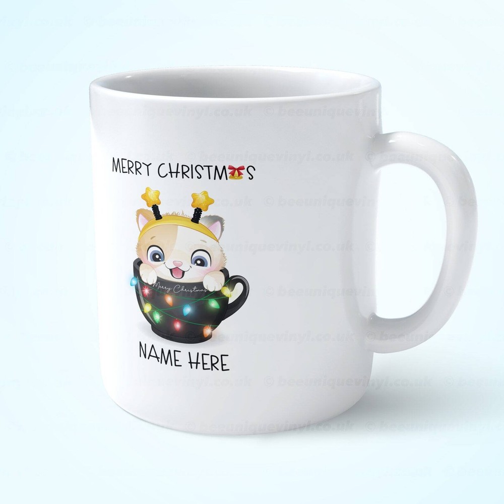 Christmas Cat Mug Personalised Cat Owner Mug Christmas Mug Cute Mug