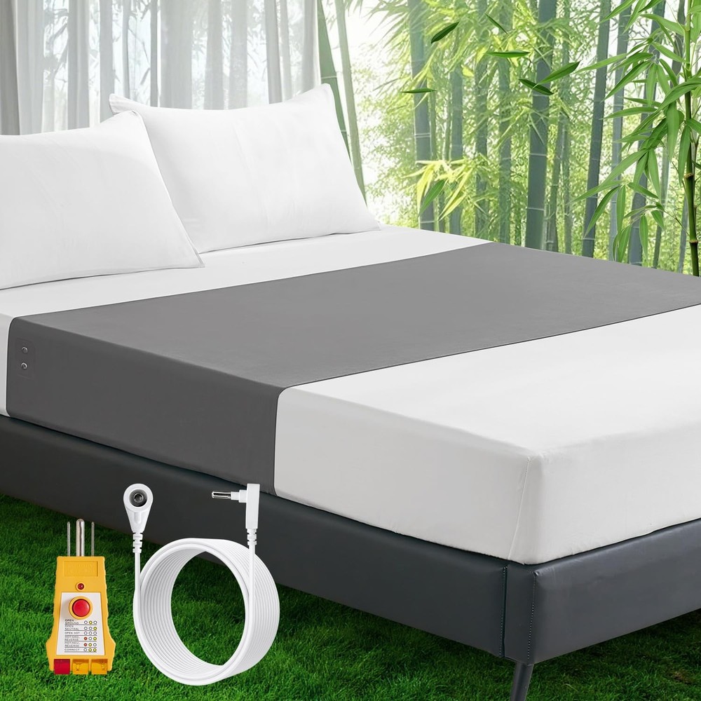Grounding Sheets for Bed 90% Bamboo Rayon 10% Silver Conductive Thread