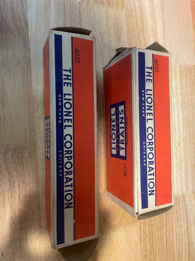 TWO LIONEL TRAINS - 6037 & 6032 - WITH BOXES