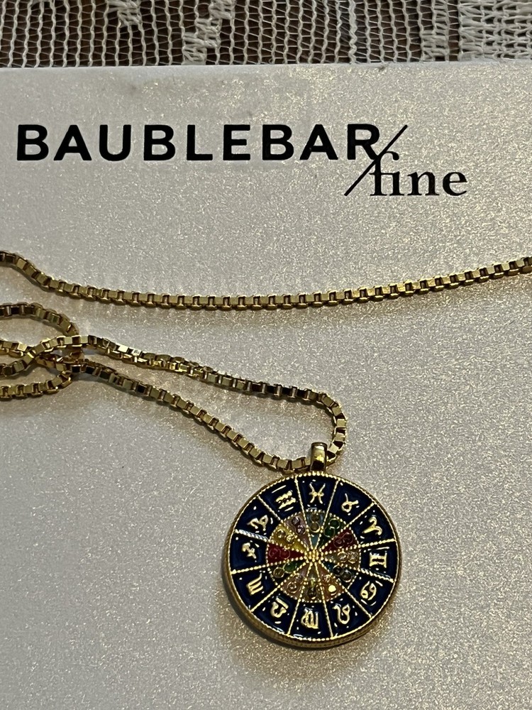 Gold Plated Sterling Necklace Celestial Horescope  NWT Baublebar Gift For Her