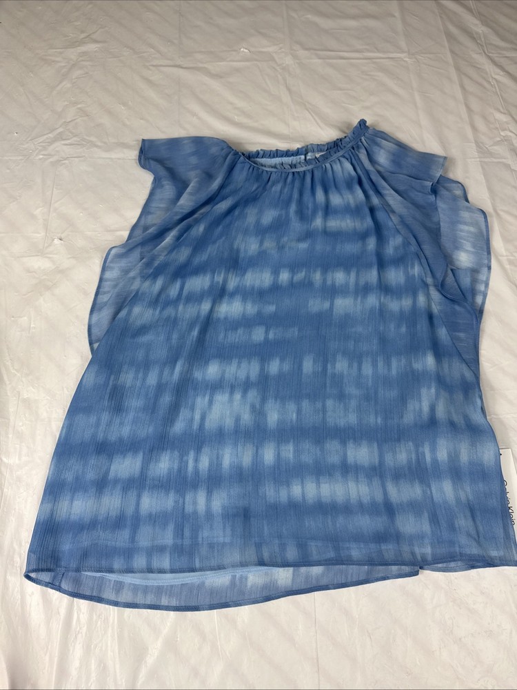 Calvin Klein Beautiful Sleveless Blue color Top Size M