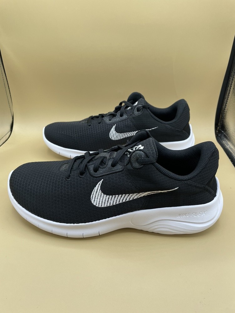 Sz 10 4E Nike Flex Experience Run 11 Men Next Nature Blk/Wht  Running Shoe New
