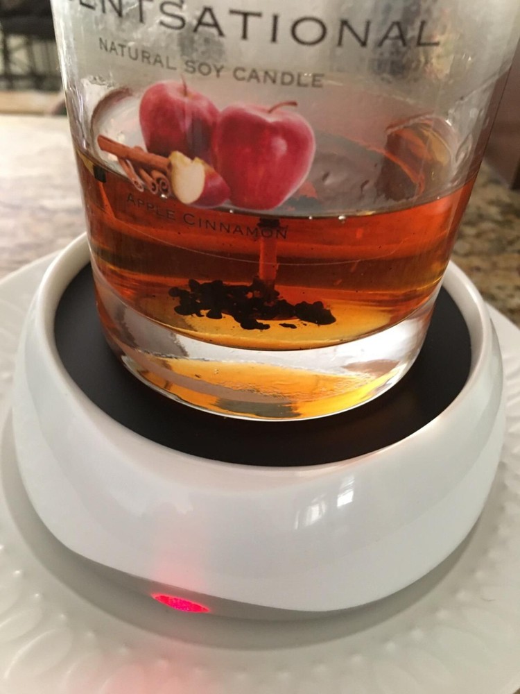 White Plug-In Candle Warmer Plate with Auto Shutoff – Modern Wax Melter