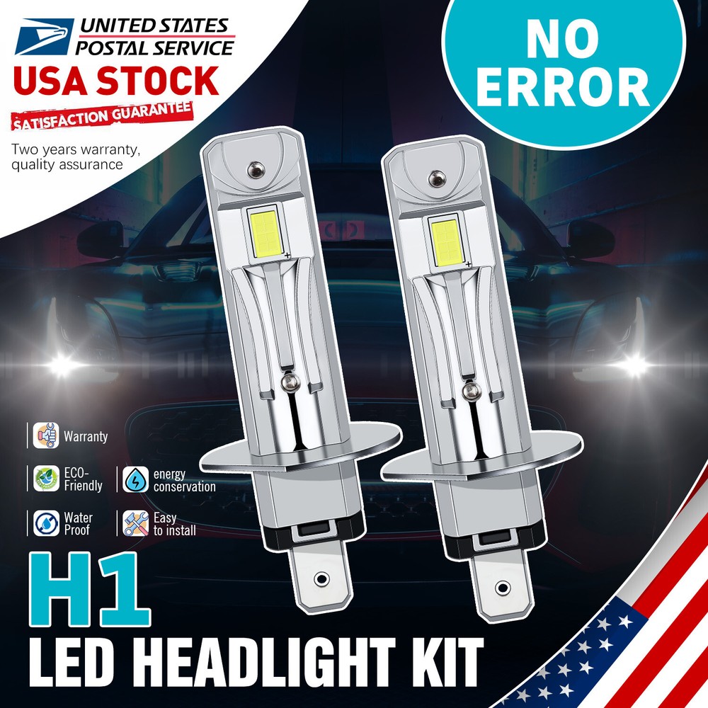 H1 Beam LED Car Bulbs Headlight Lamp Kit 6000K White 20000LM Super Bright 25W