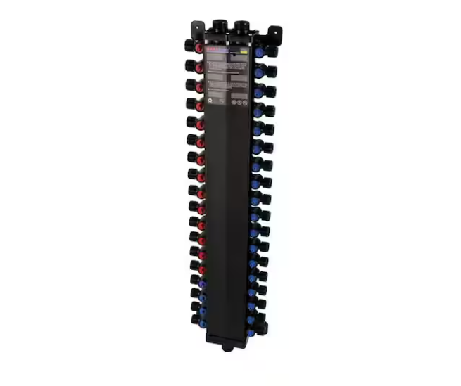 Manabloc 1/2 in Press x 36 port Polysulfone Distribution Manifold 14 Hot/22 Cold