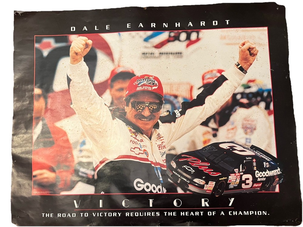 Vintage 1998 Dale Earnhardt Poster Daytona 500 Victory Lane Poster