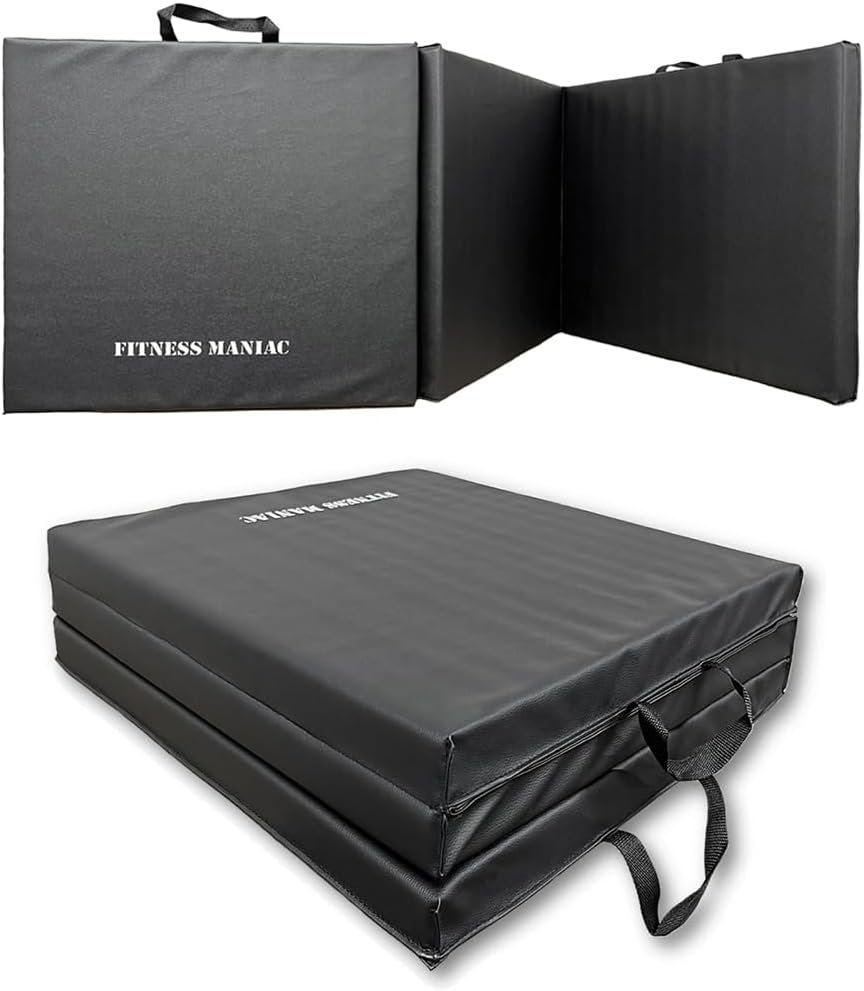 New Folding Panel Gymnastics Mat Gym Exercise Yoga Tri Mat Pad Black Exercise Ma