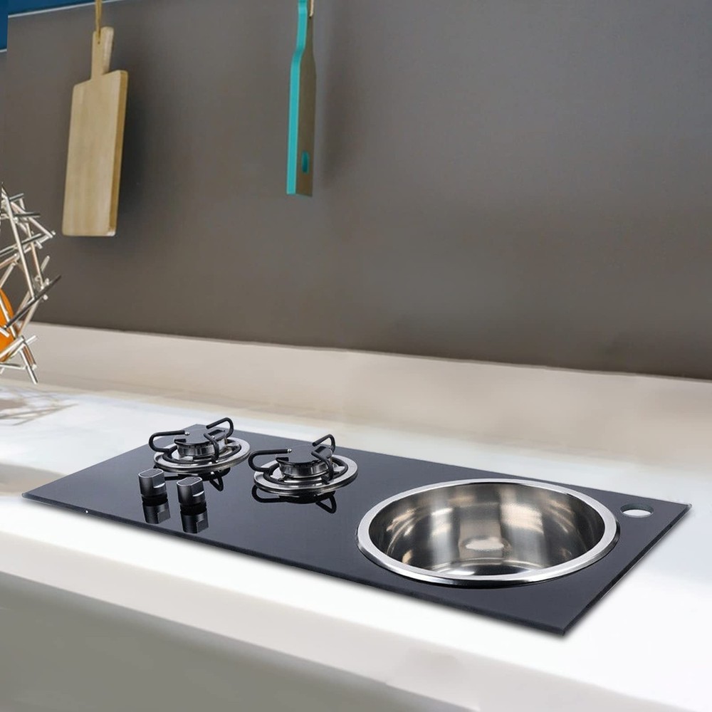 2 Burner LPG With Sink Combo Cooktop Boat Caravan RV Camper Gas Stove Hob