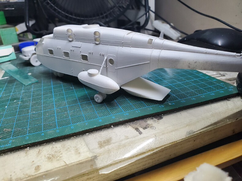 3D printed 1/72 Chinese Changhe Z-8 helicopter unpainted model kit