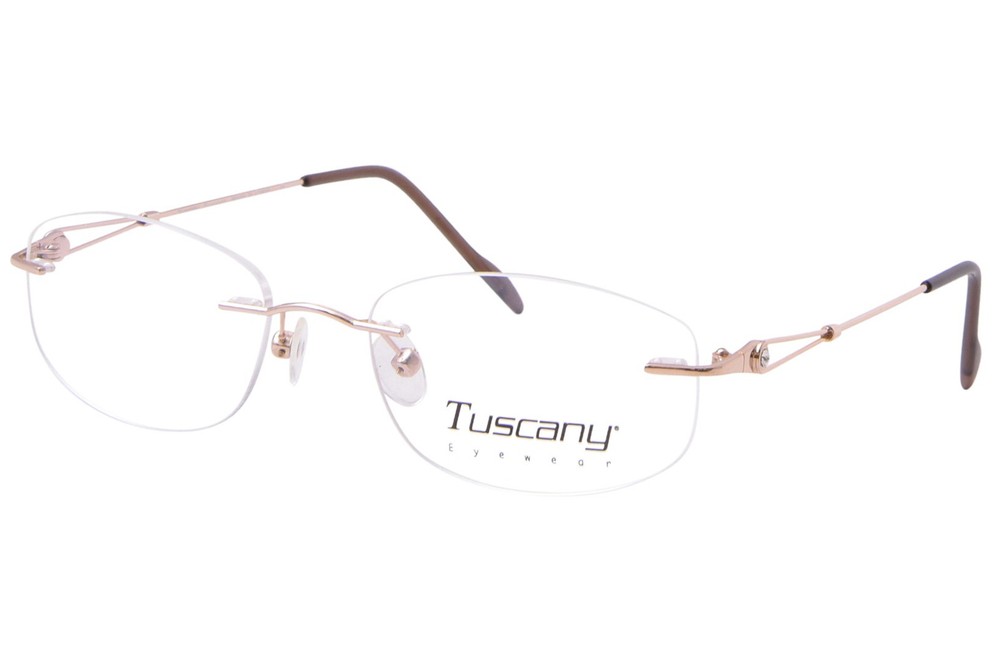 Tuscany Women's Eyeglasses 572 01 Gold Rimless Optical Frame 50mm